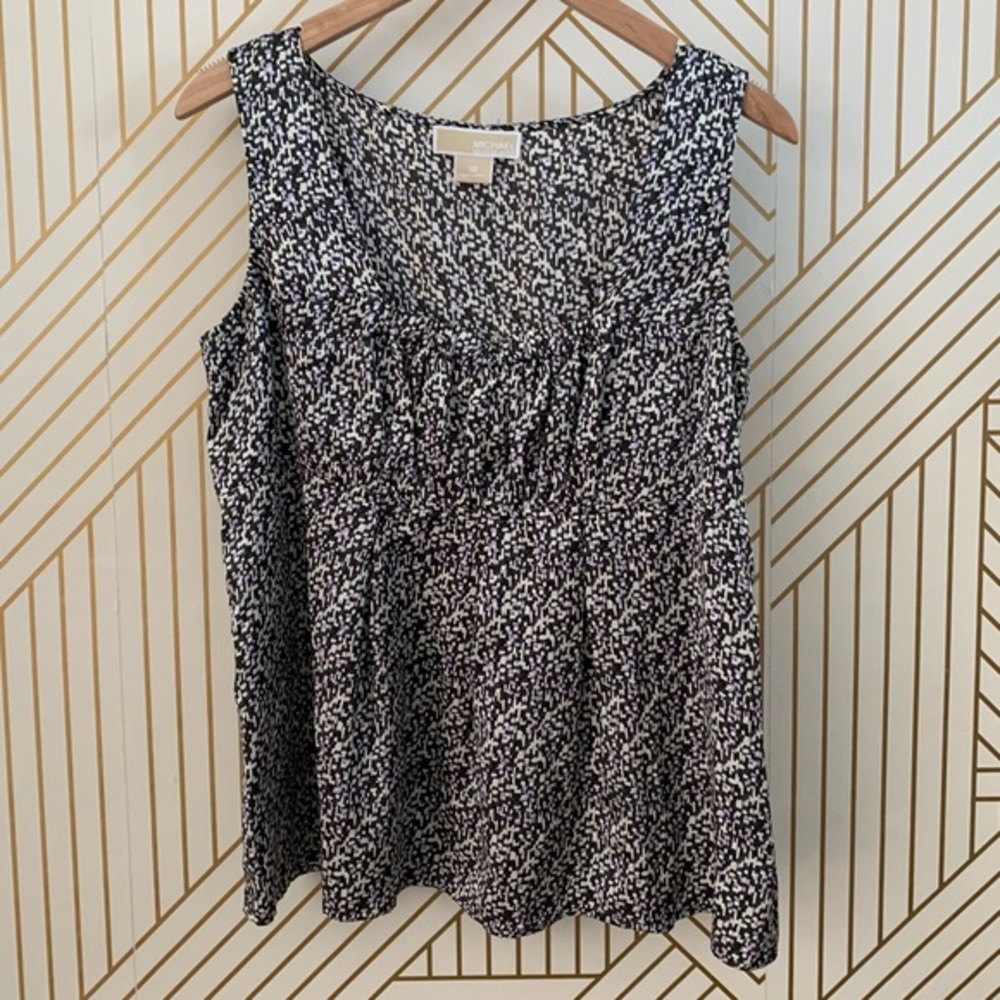 MICHAEL Michael Kors Black and White Sleeveless Top